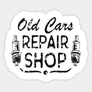 Car Mechanic Spark Plug Workshop Vintage Sticker